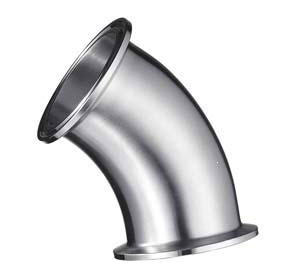 45 ° quick stainless steel elbow